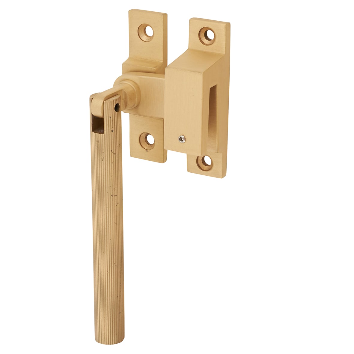 Aspen Lines Locking Mortice & Hook Plate Window Fastener - Reversible - Satin Brass - view 2