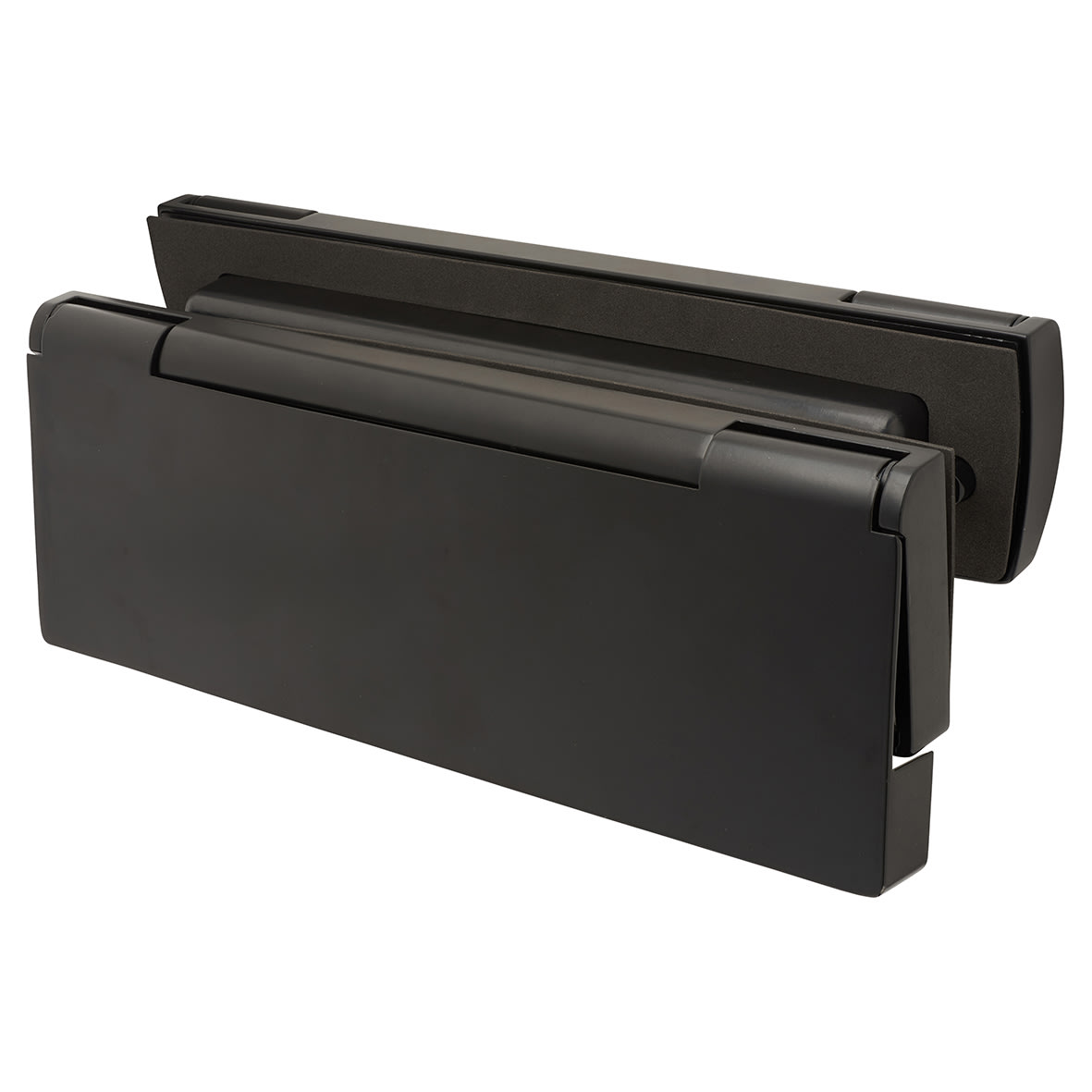 AR708HS Fire Rated Security Letter Plate - 310 x 21mm - Black - view 2
