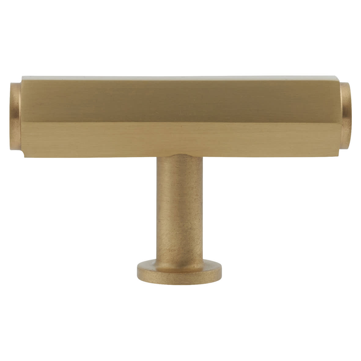 Vesper Hex 14mm T-Bar Cabinet Knob - 55 x 33mm - Satin Brass - view 2
