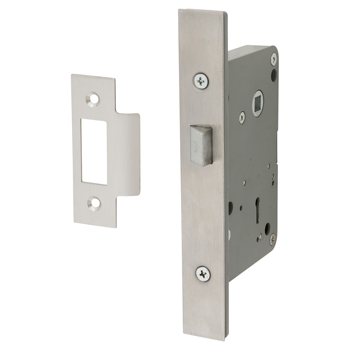 RADAR Lockset - 52mm Backset - 78mm Case - Reversible - Brushed Stainless Steel - view 2