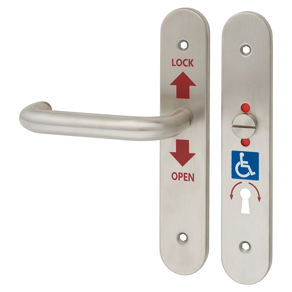 RADAR Lockset - 52mm Backset - 78mm Case - Reversible - Brushed Stainless Steel - view 3