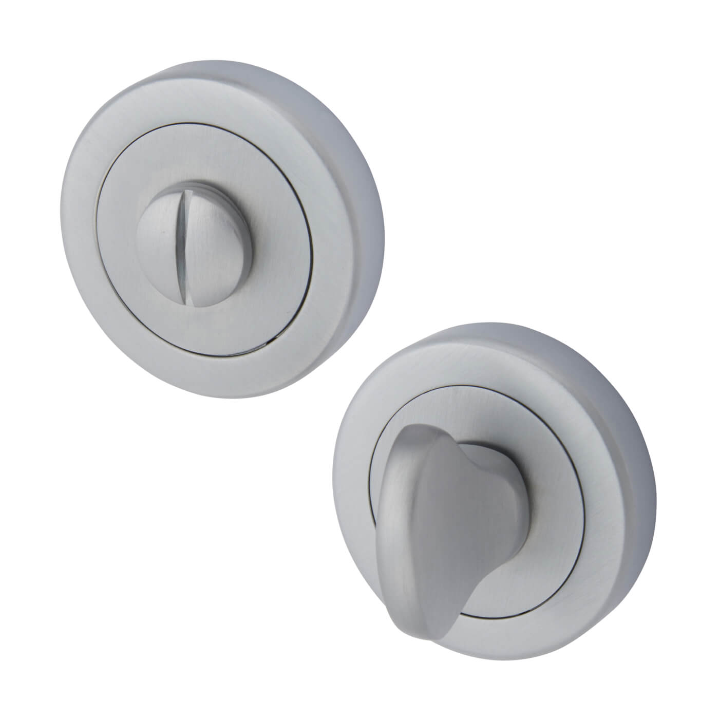 Bathroom Turn & Release - 48mm Diameter - Satin Chrome - view 2