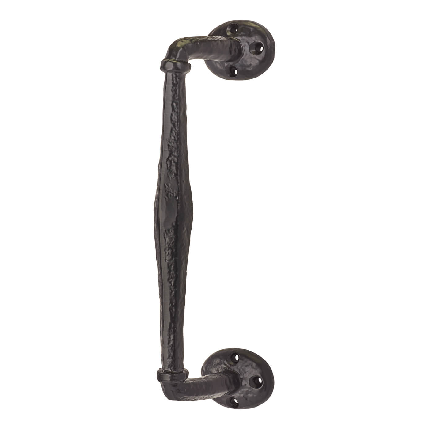 Antique Black Iron Offset Door Pull Handle - Screw Fix - 243 x 50mm - view 2