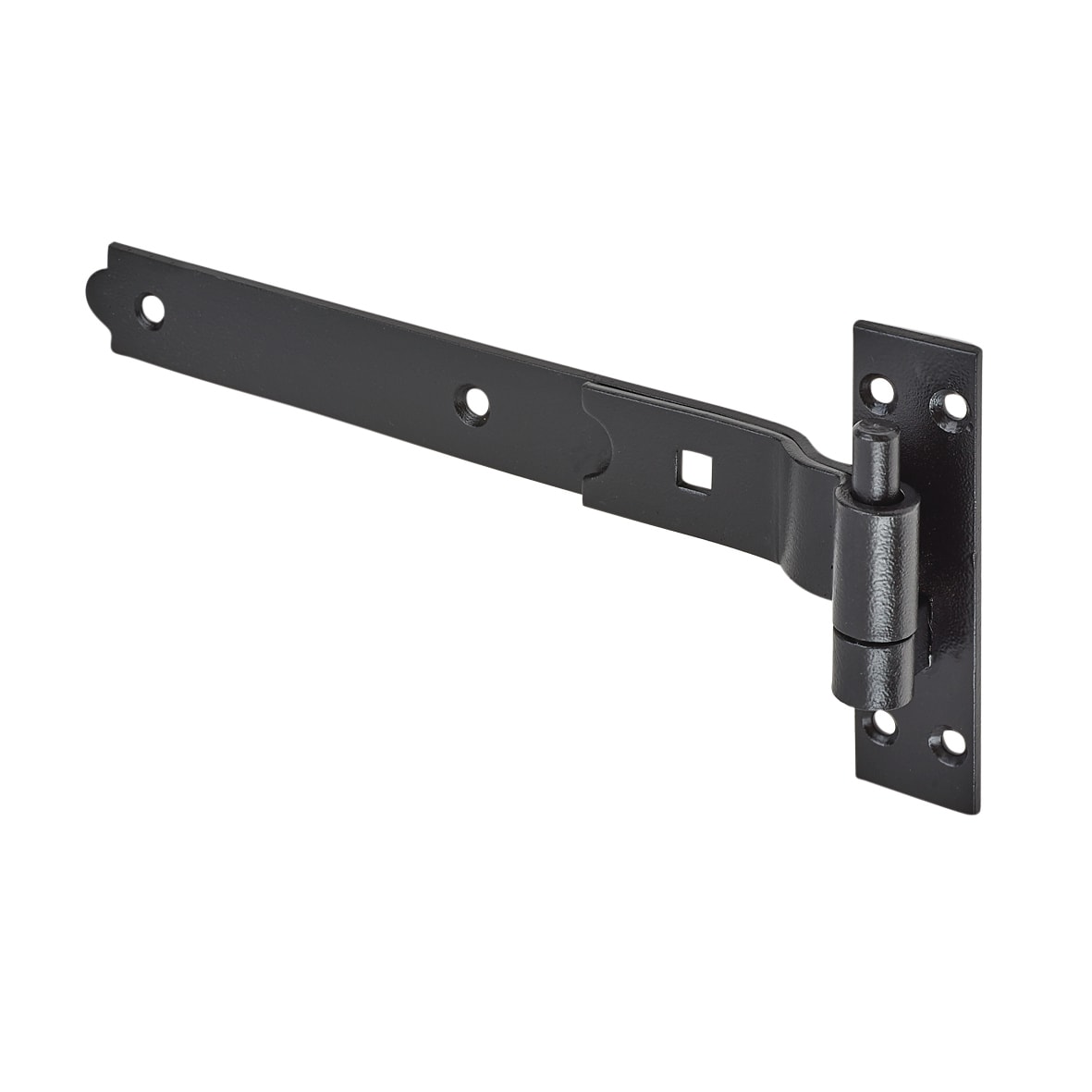 Medium Duty Cranked Hook & Band Gate Hinge Kit with Ring Gate Latch - 300mm - Black - view 2