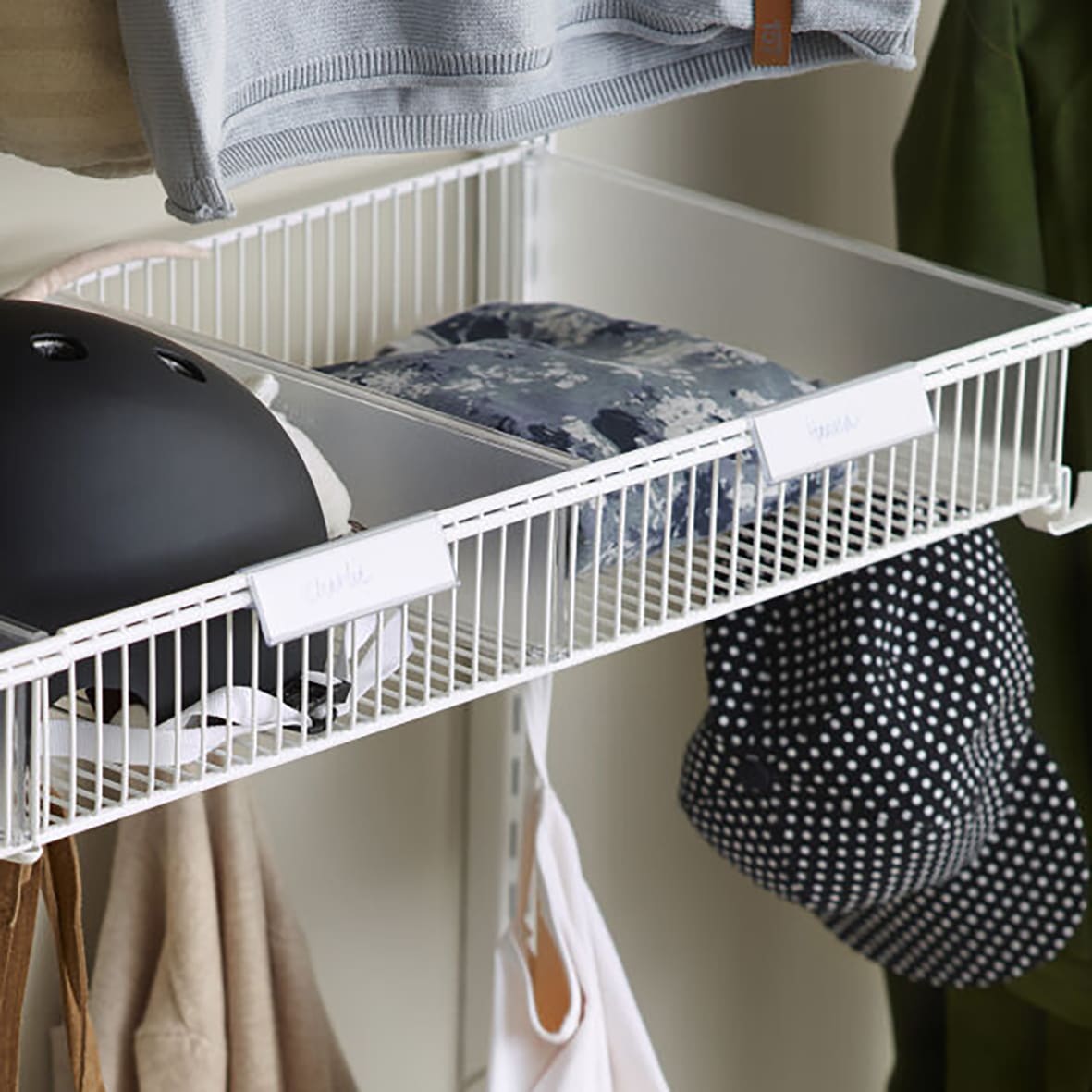 Top Track System - Label Holder for Wire Shelf - 102 x 33mm - Translucent - view 2