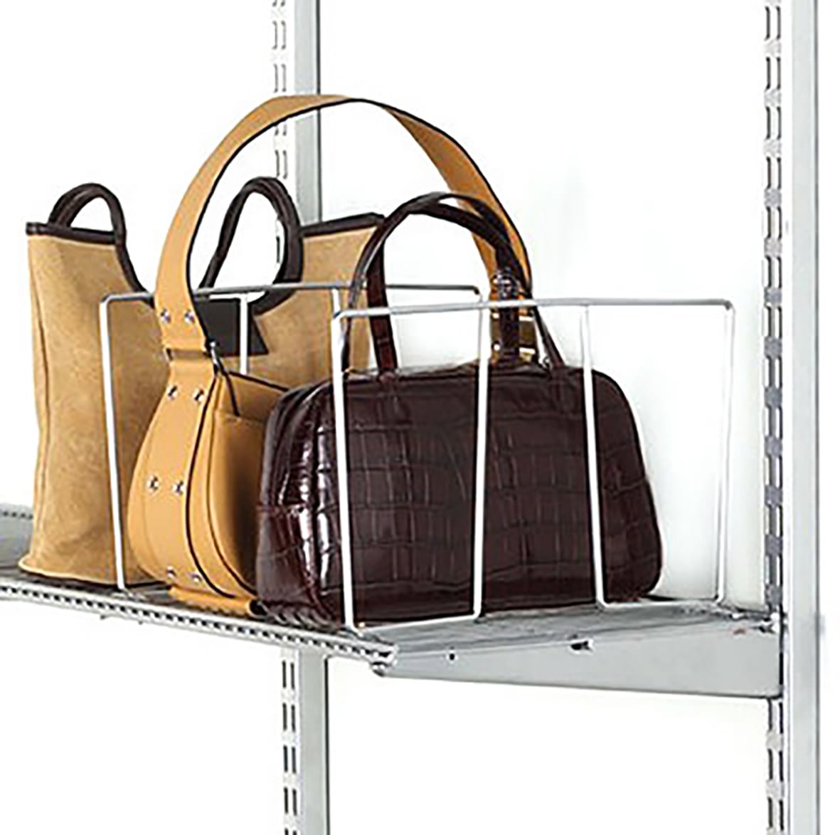 Top Track System - Click In Ventilated Wire Shelf Divider - 311 x 54 x 200mm - White - view 3