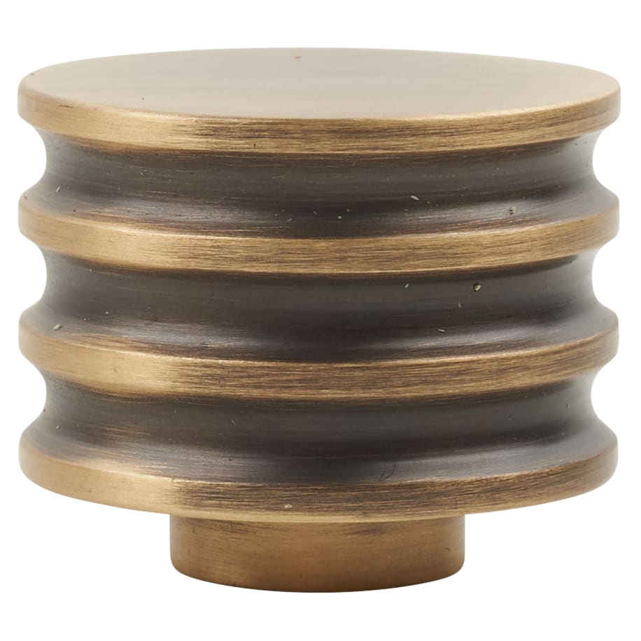 Hoxton Sturt Round Cabinet Knob - 30mm Diameter - Antique Brass - view 2