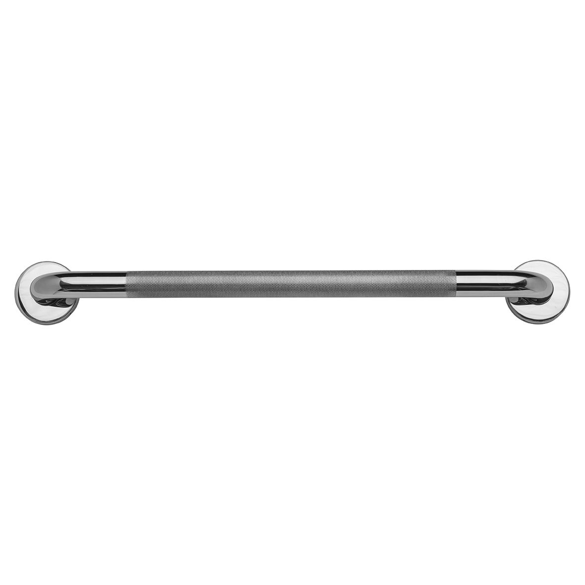 32mm Stainless Steel Grab Rail with Anti-Slip Grip - 600mm Length - Polished Chrome - view 2
