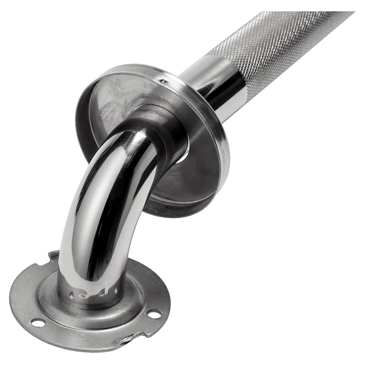 32mm Stainless Steel Grab Rail with Anti-Slip Grip - 600mm Length - Polished Chrome - view 4