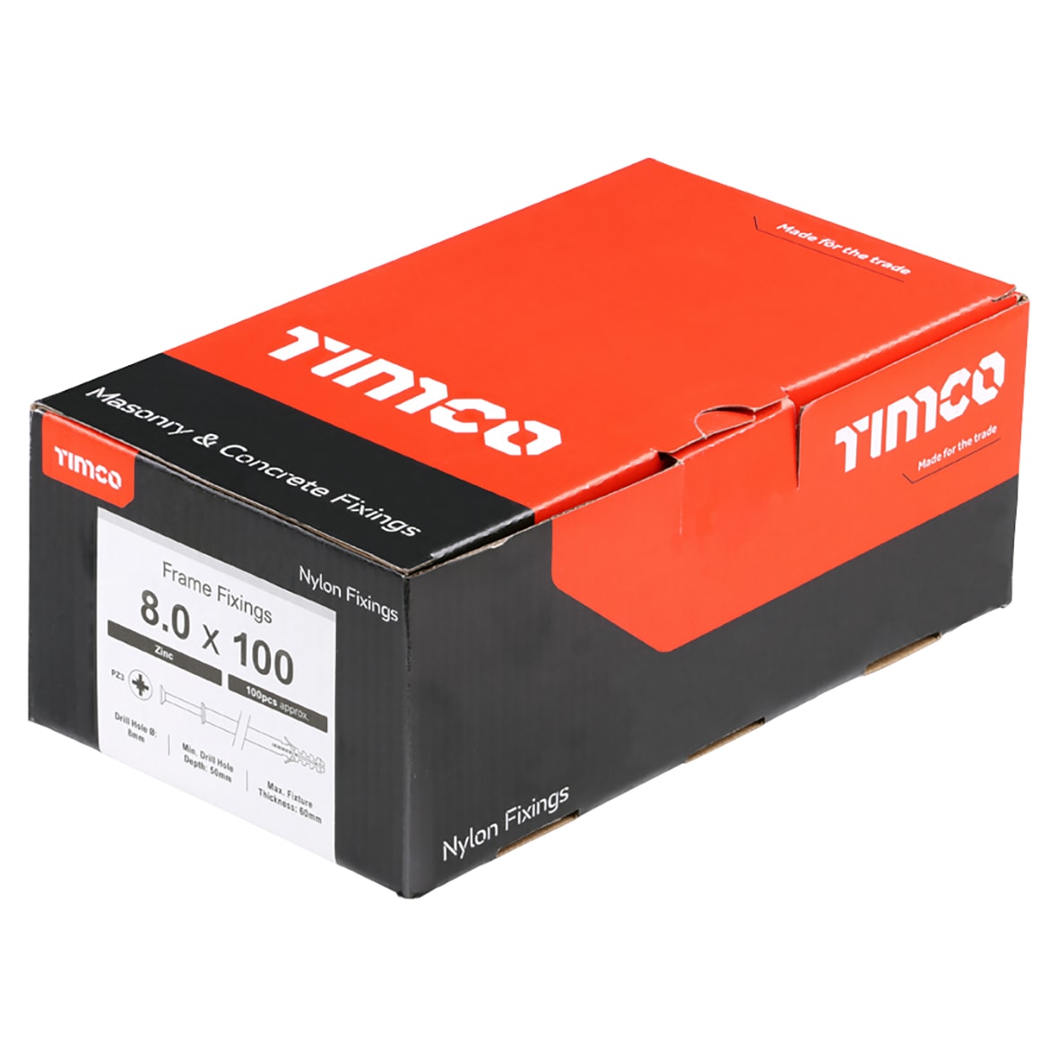 Screw Type Frame Fixing - 8 x 100mm - Pack of 100 - view 2