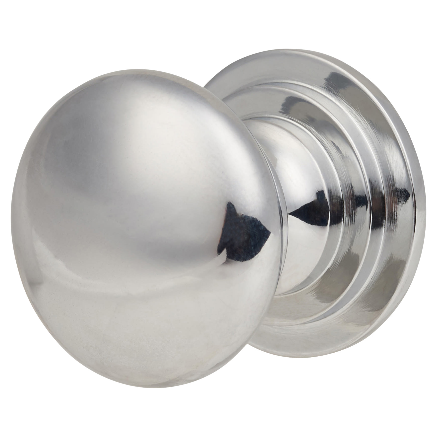 Victorian Turned Round Cabinet Knob - 25mm Diameter - Polished Chrome - view 2