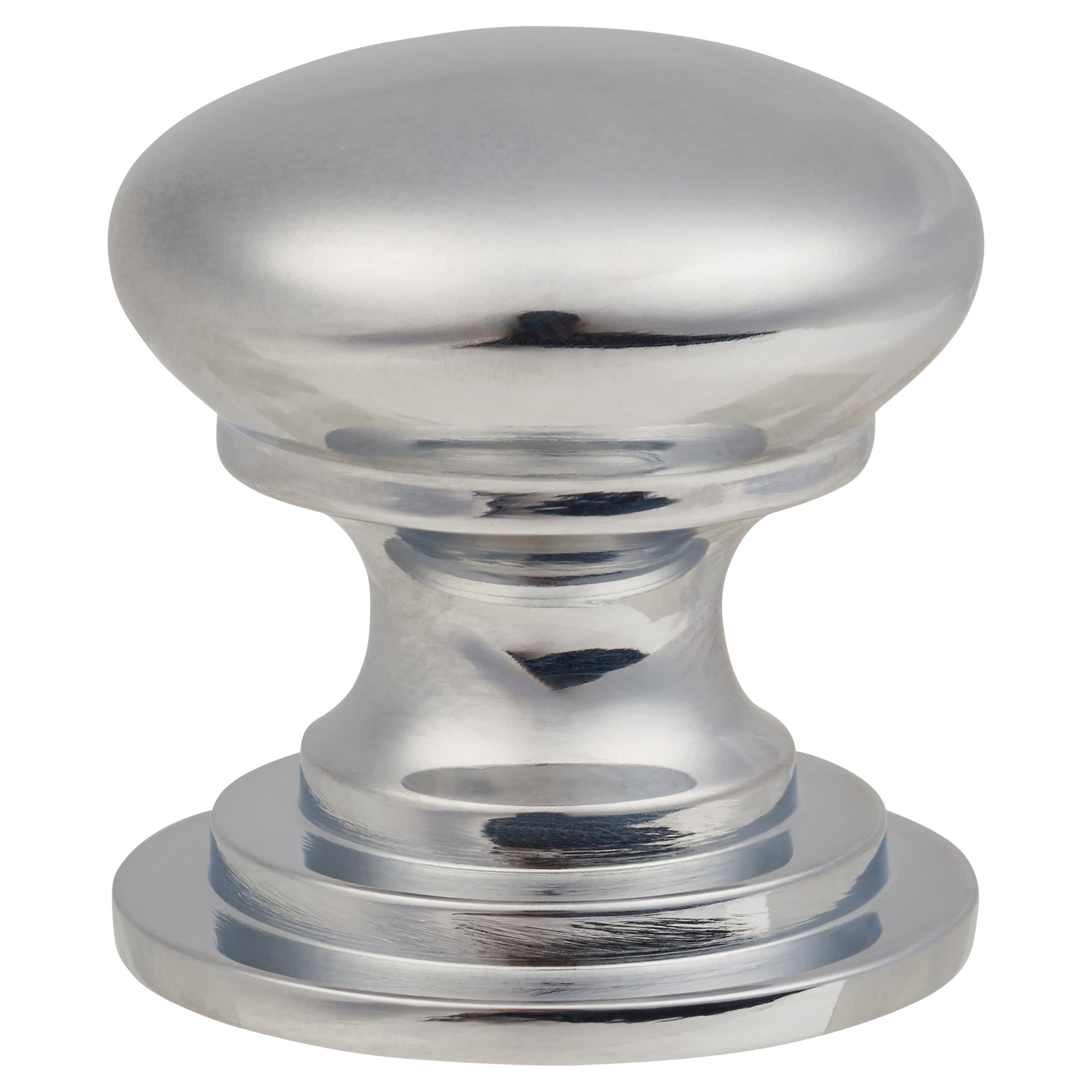 Victorian Turned Round Cabinet Knob - 25mm Diameter - Polished Chrome - view 3