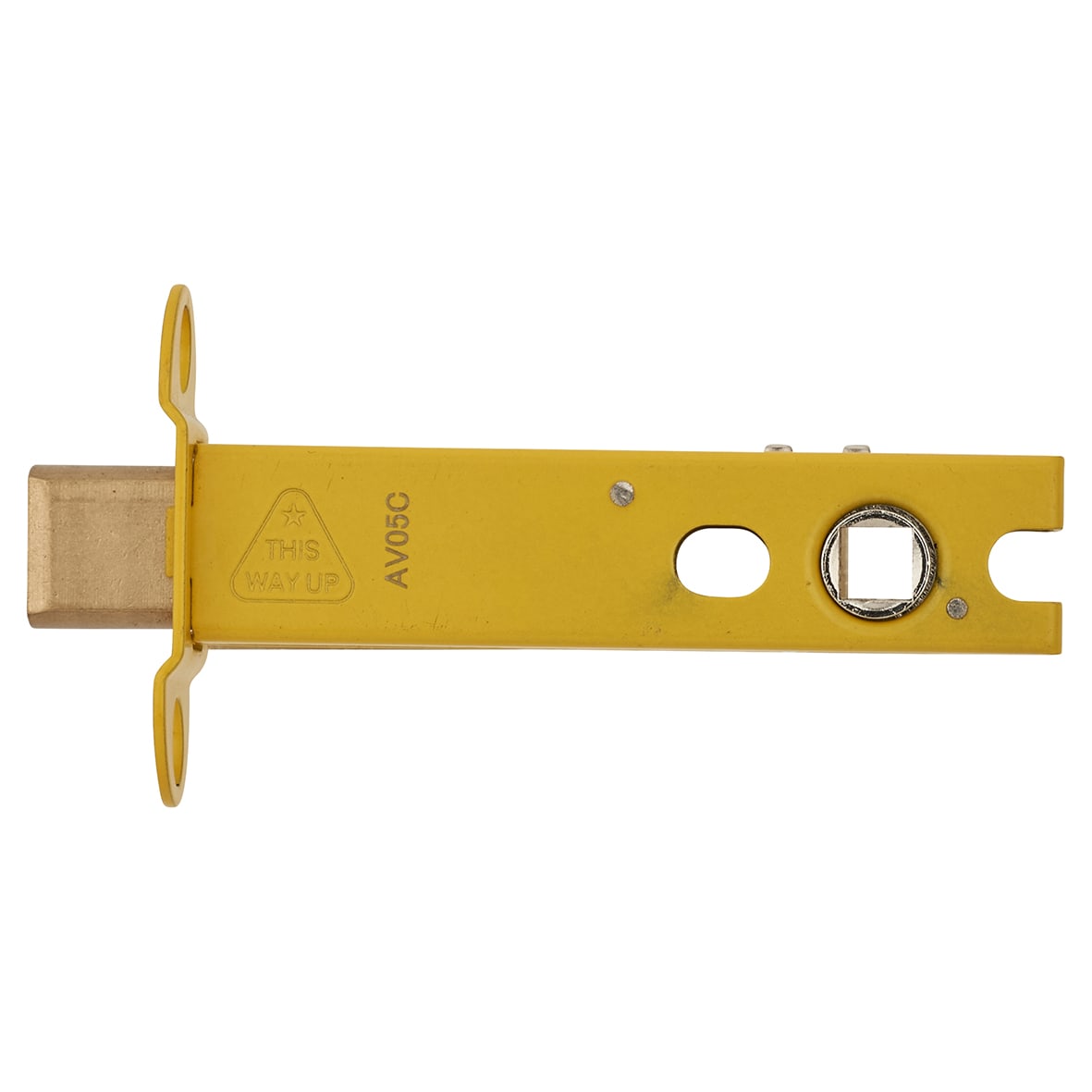 8mm Bolt Through Tubular Bathroom Deadbolt - 103mm Case - 82mm Backset - Square - Ant Brass - view 5