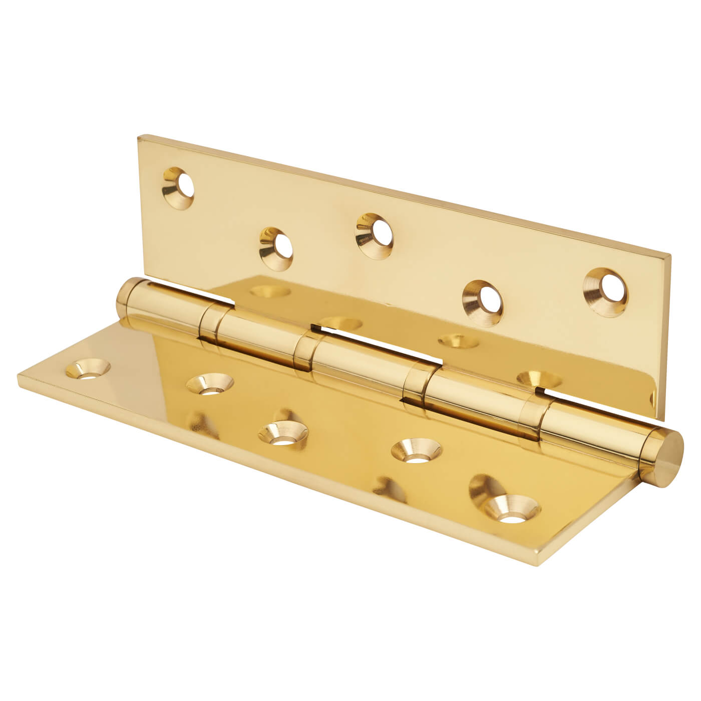 Performance Ball Bearing Butt Door Hinge - 152 x 89 x 4mm - Polished Brass - Pair - view 3