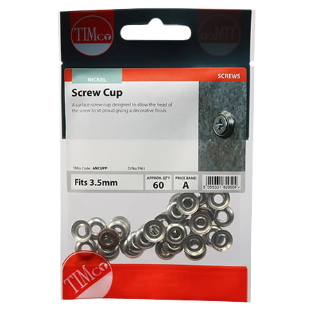 Surface Cup - Suit No. 6 Gauge - Nickel - Pack of 60 - view 2