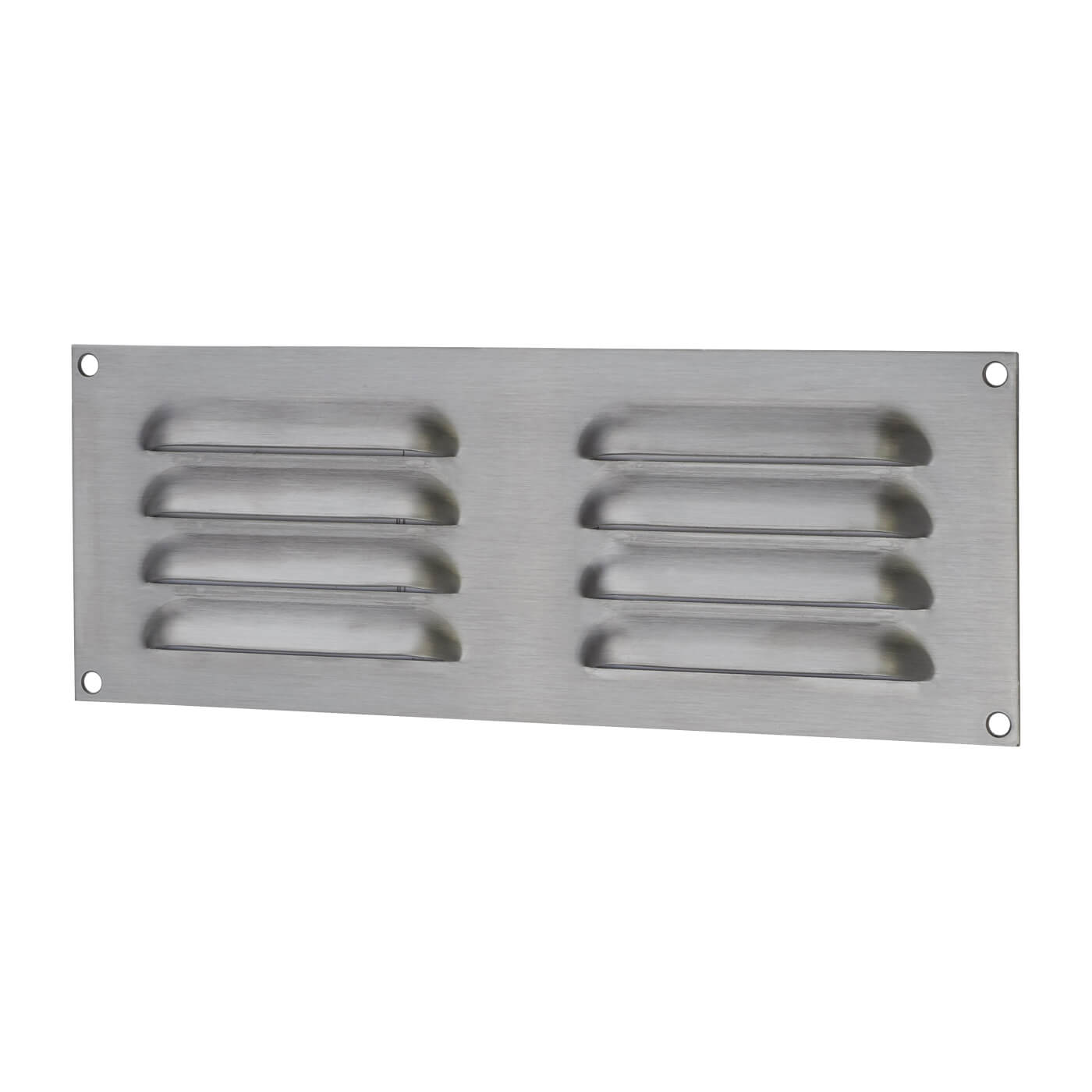 Hooded Louvre Vent - 242 x 89mm - 3344mm² Free Air Flow - Satin Chrome - view 2