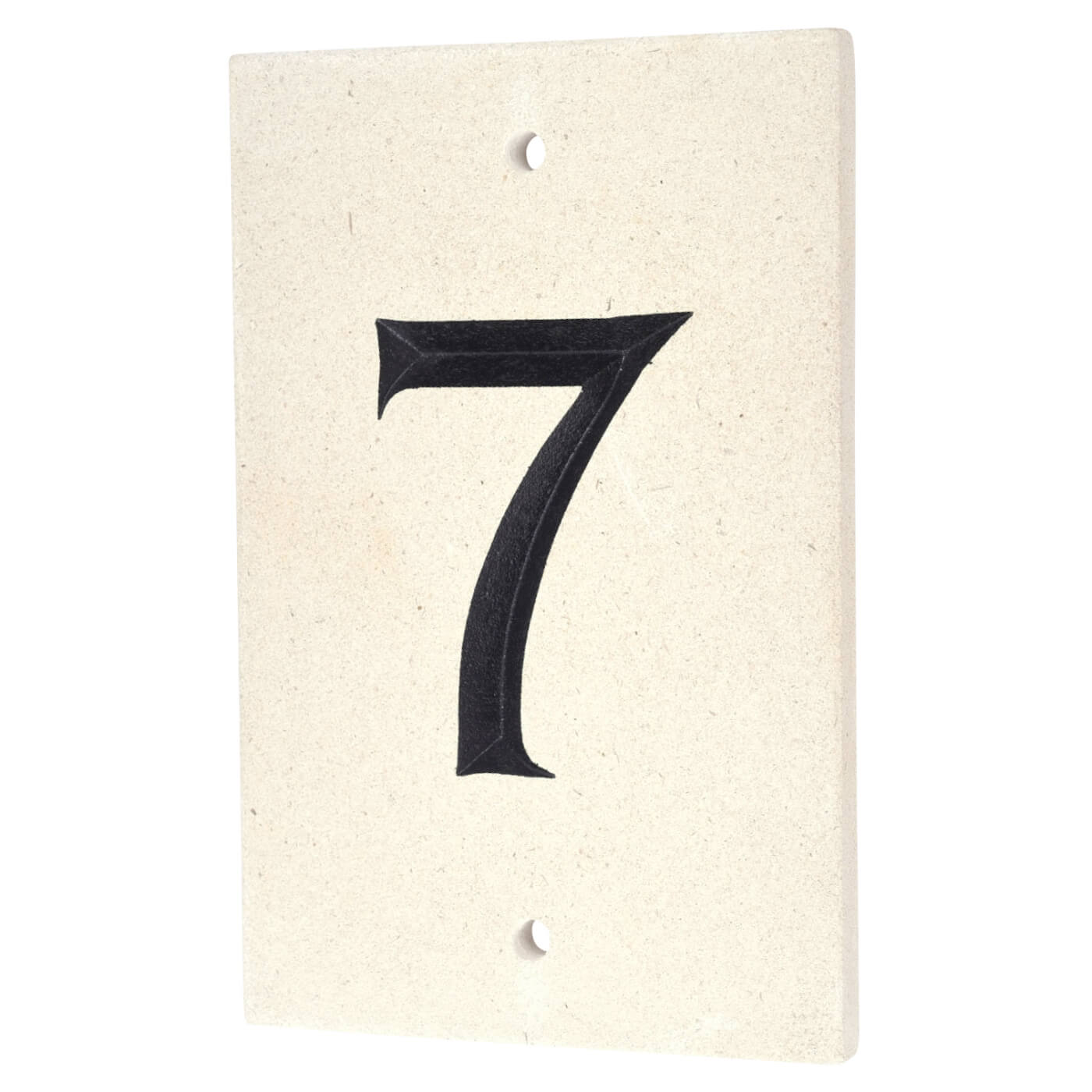 Limestone Screw Fix Door Numeral - 7 - 140 x 90mm - Natural Limestone - view 2