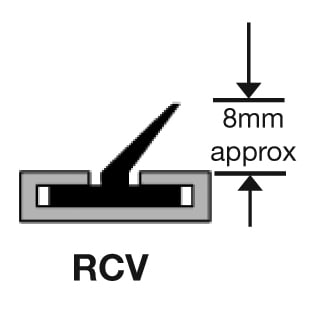 RCV Stop Seal - 2100mm Length - Satin Anodised Aluminium - view 2