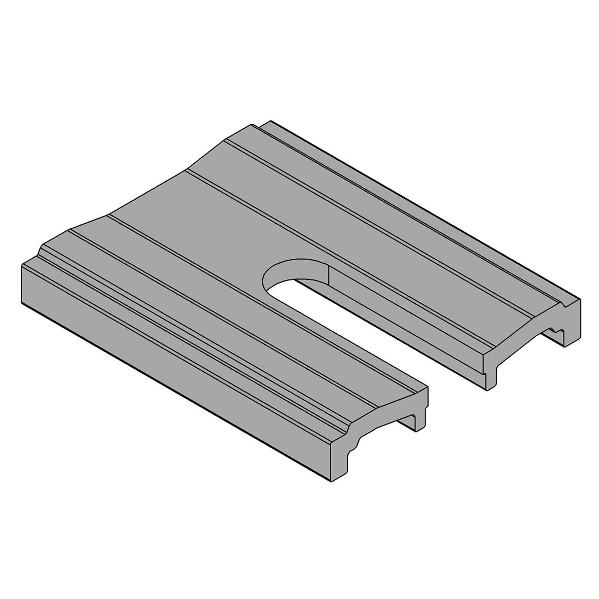 VetroMount Drainage Block for Top Mount Profile - 90 x 73mm - Aluminium - Pack of 13 - view 5