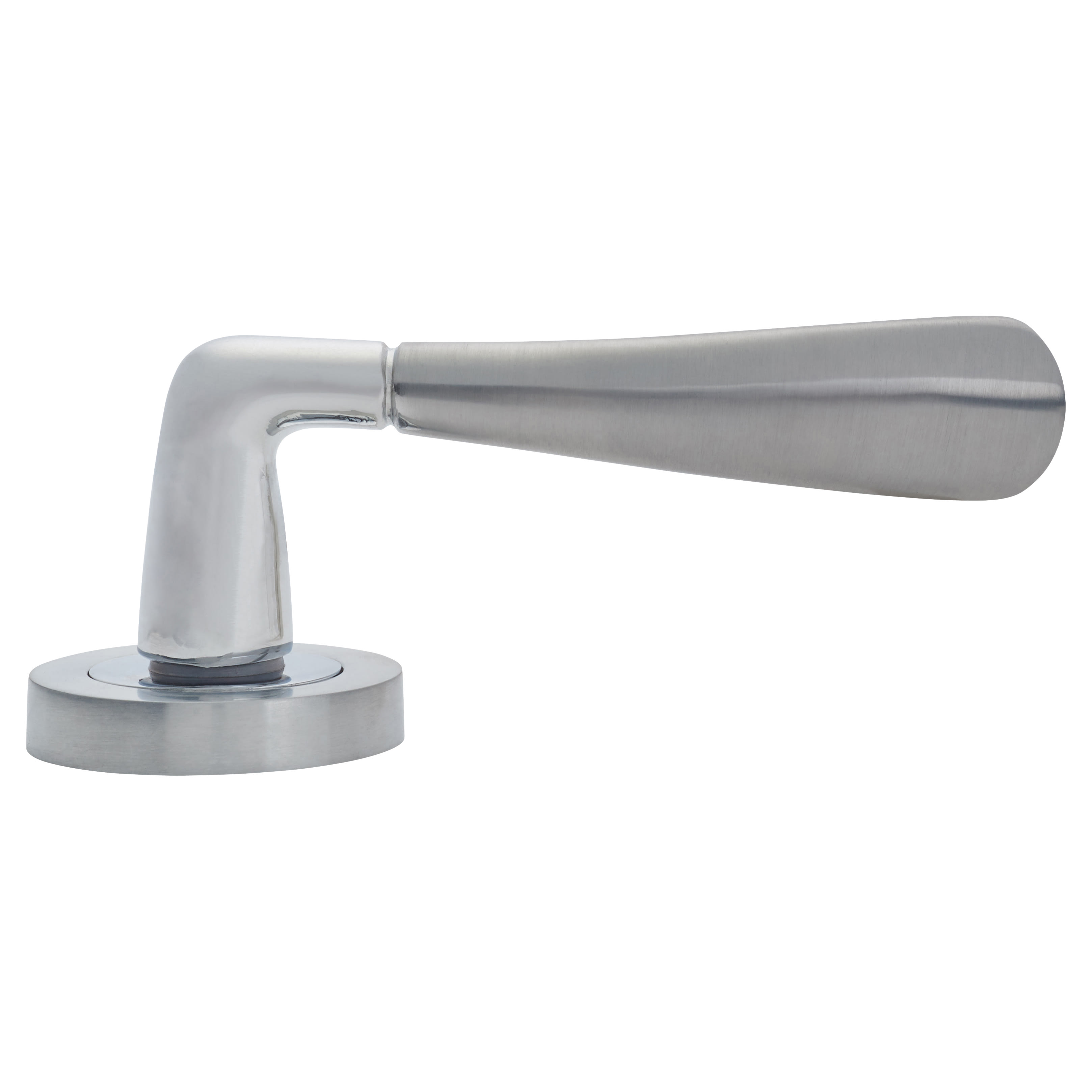Satin/Polished Chrome Latch Door Handles on Rose Pack - Berkshire Range - view 5
