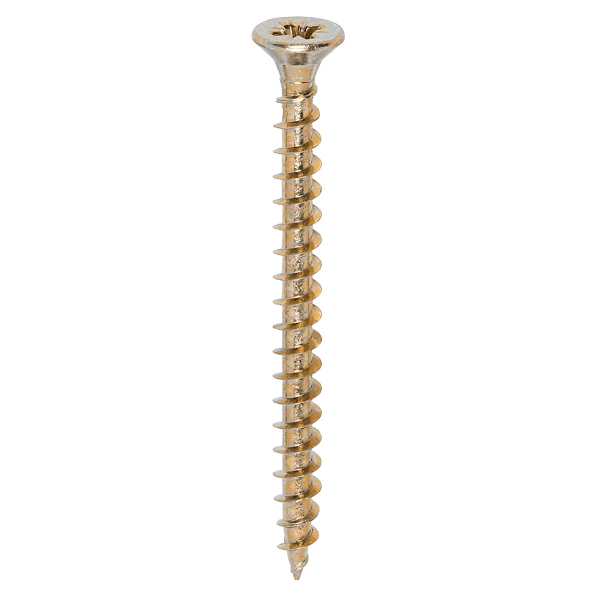Solo Chippy Pozi Countersunk Wood Screws - 5.0 x 60mm - Yellow Zinc - Pack of 200 - view 3