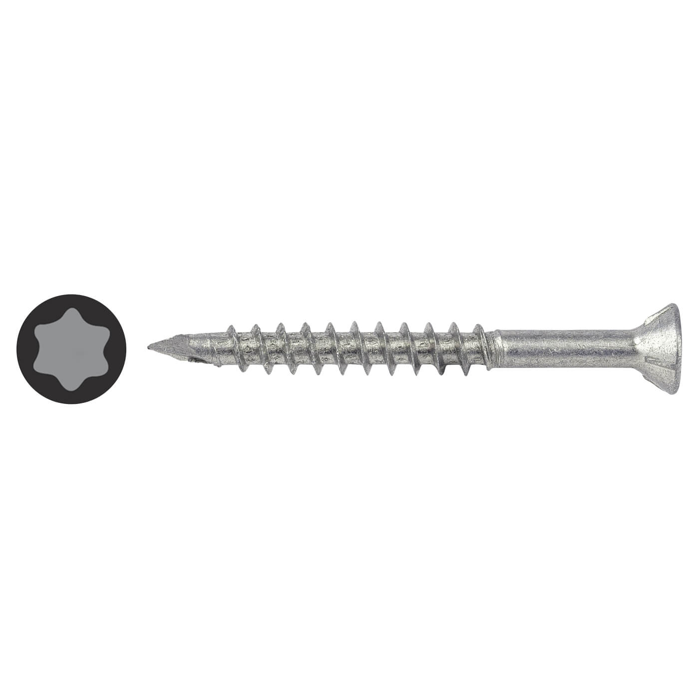 T-Star Plus MDF Torx Countersunk Wood Screws - 4.5 x 45mm - WIROX Zinc Plated - Pack of 200 - view 2