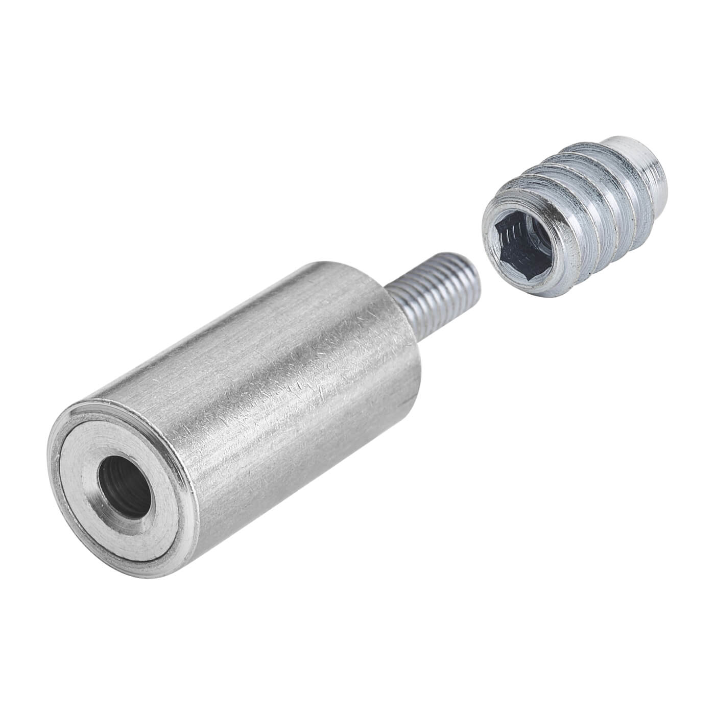 Bramah Rola Wooden Sash Window Stop - 31mm - Satin Chrome - 10 Body + 20 Inserts - view 2