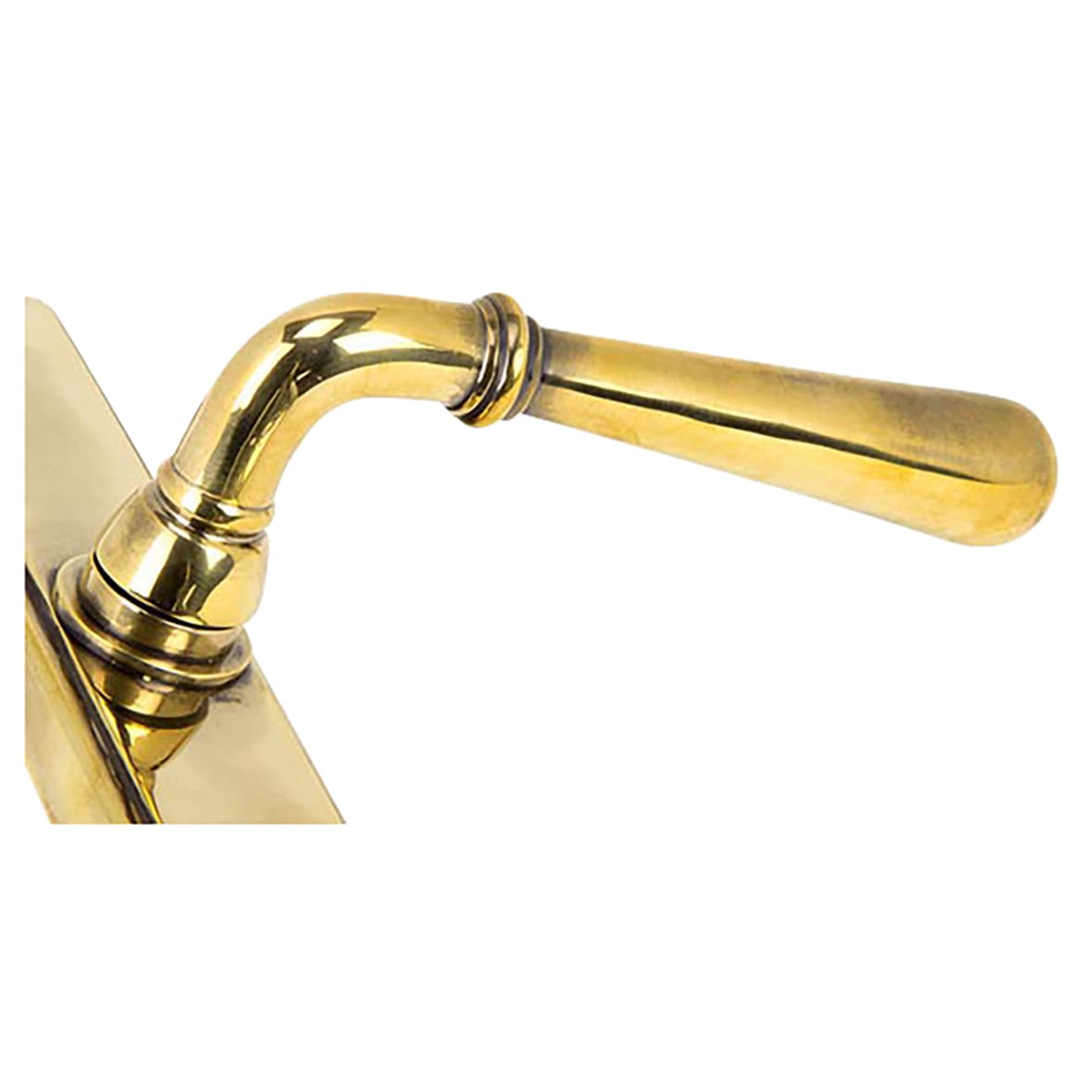Newbury Aged Brass uPVC Slimline Multipoint Door Handles - 92mm c/c - view 3