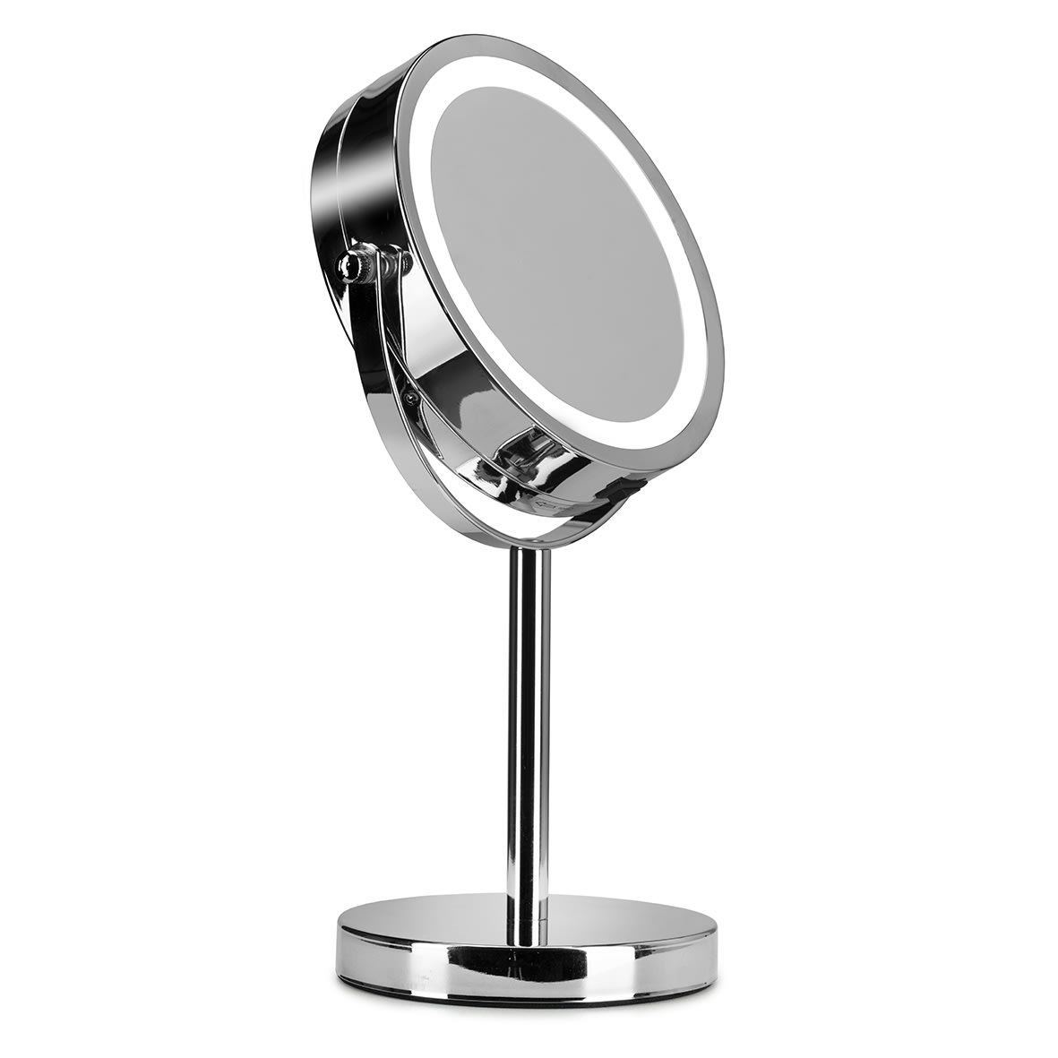 Freestanding LED 3x Magnifying Bathroom Mirror -300 x 180 x 120mm - Chrome - view 4