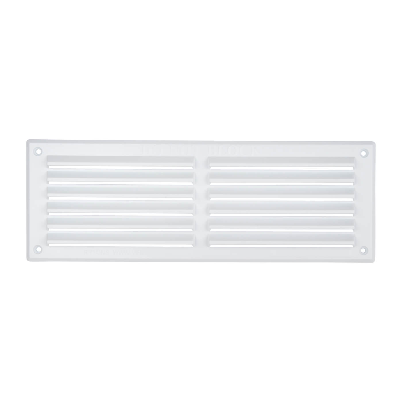 Louvre Vent - 271 x 95mm - 8800mm² Free Air Flow - White Plastic - view 3