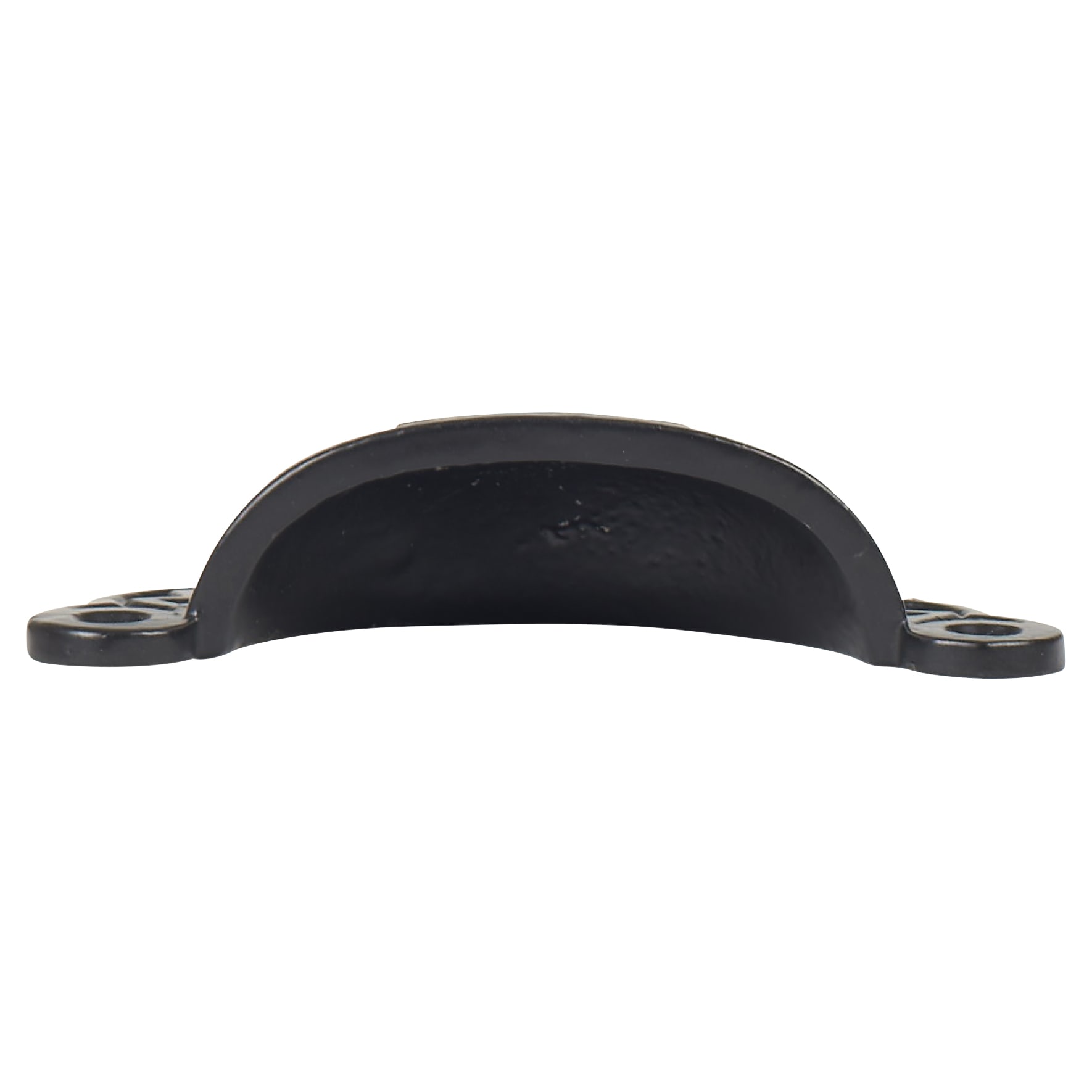 Edwardian Cabinet Cup Handle - 88mm Centres - Black Iron - view 3