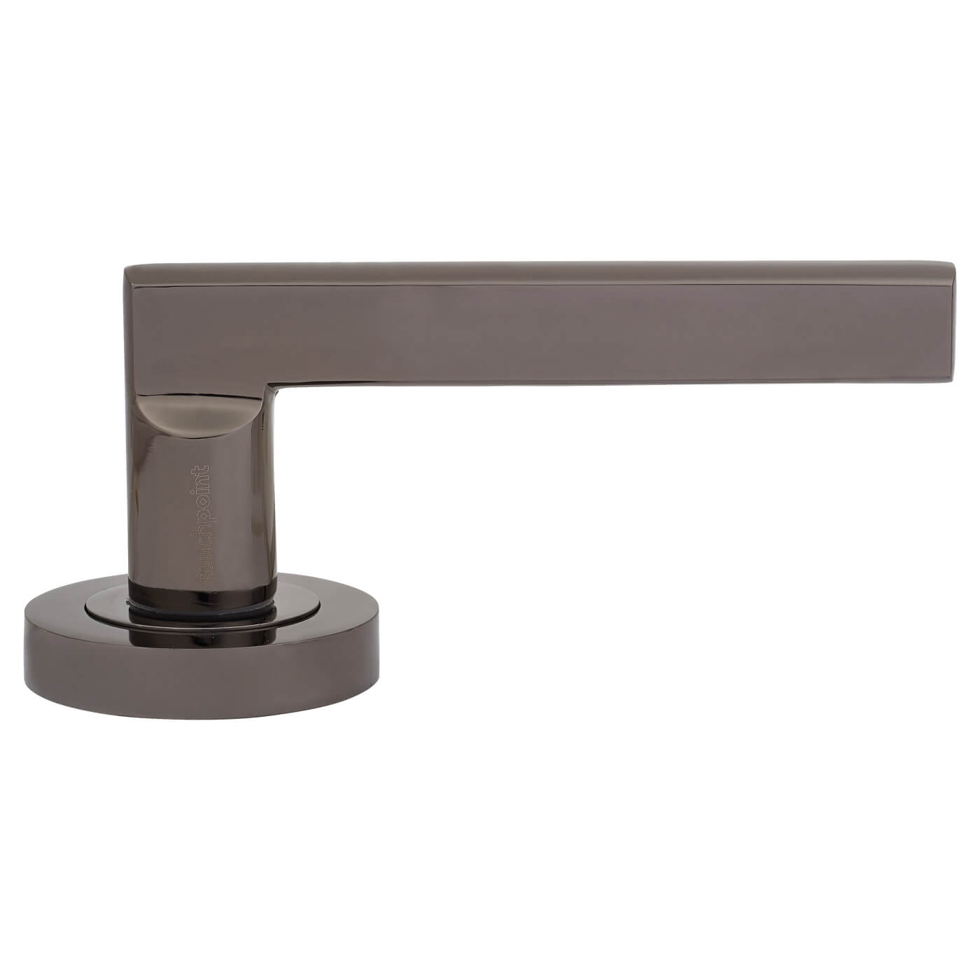 Black Nickel Door Handles on Round Rose - Sophia Range - view 3