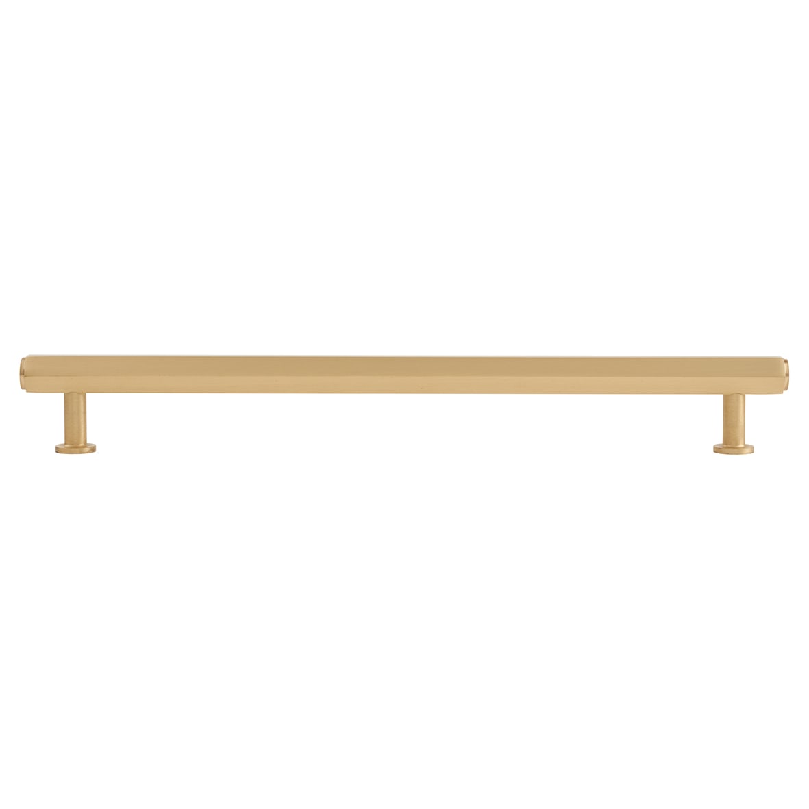 Vesper Hex 14mm T-Bar Cabinet Pull Handle - 224mm Centres - Satin Brass - view 2