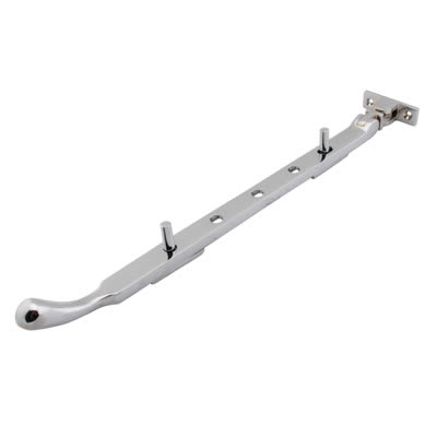 Cast Bulb End Casement Window Stay - 12"/300mm Length - Polished Chrome - view 2