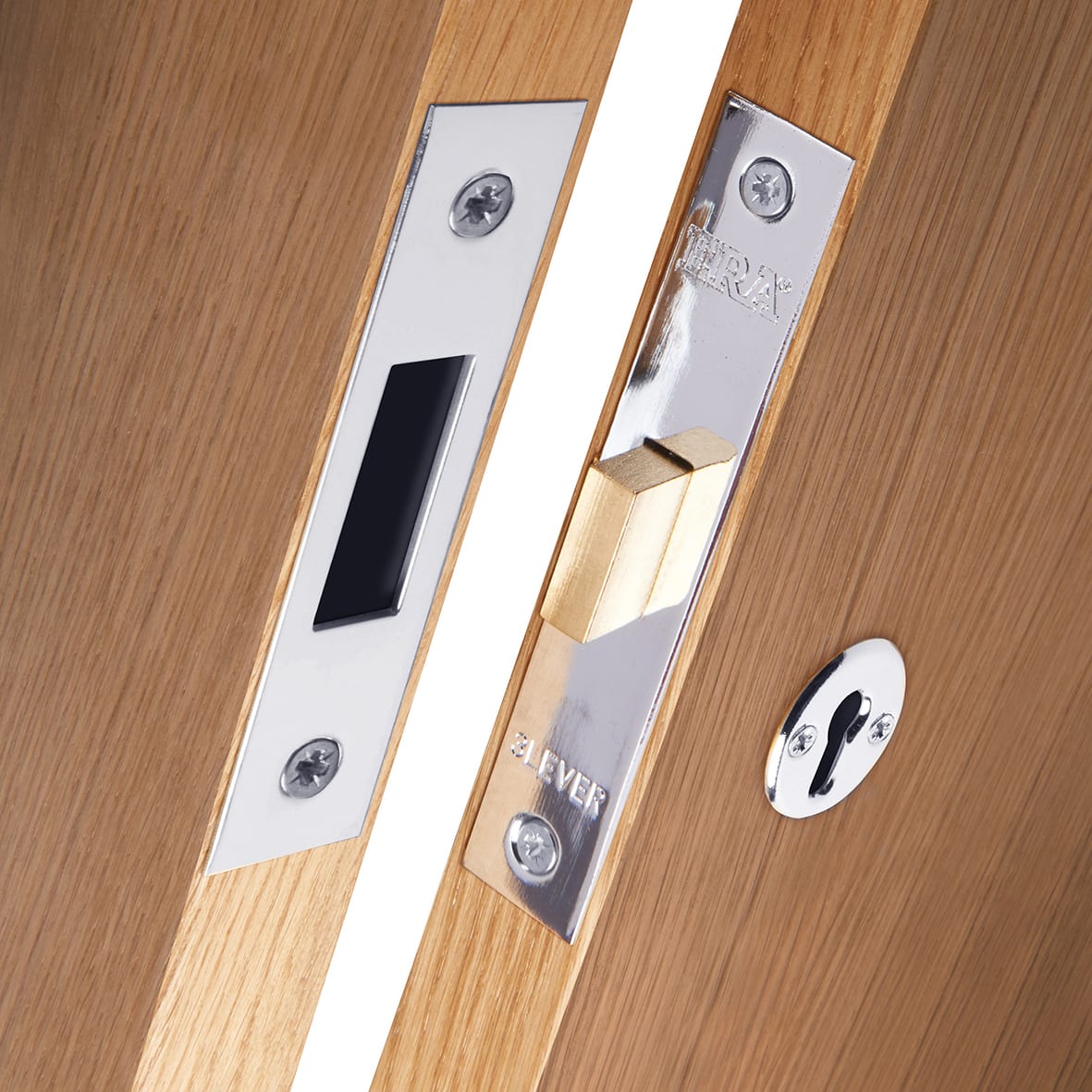 3 Lever Deadlock - 64mm Case - 44mm Backset - Polished Chrome - view 5