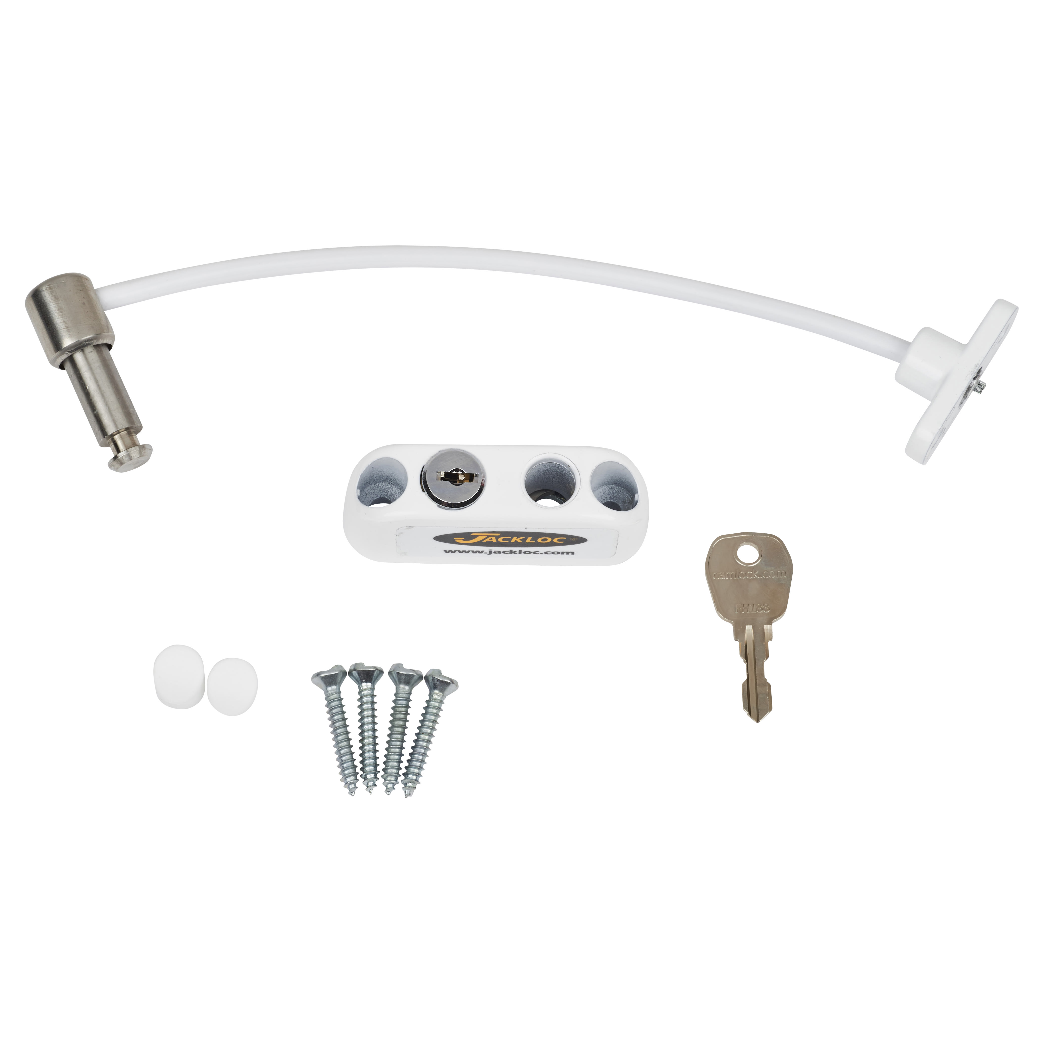 Pro-5 Key-Locking Cable Window Restrictor - White - view 4