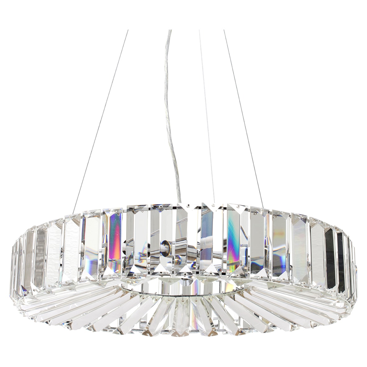 Renee 5 Light Ceiling Pendant - Chrome Fittings and Clear Crystal Shade - view 3