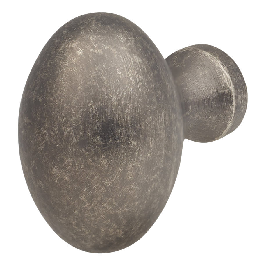 Oval Cabinet Knob - 34 x 23mm - Antique Pewter - view 2