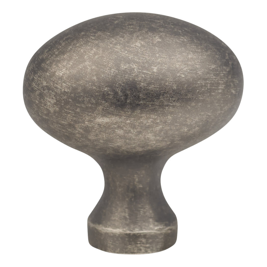 Oval Cabinet Knob - 34 x 23mm - Antique Pewter - view 3