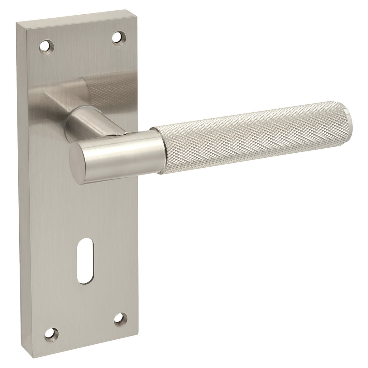 Satin Nickel Knurled 3 Lever Sashlock Door Handles Pack - Remi Range - view 3