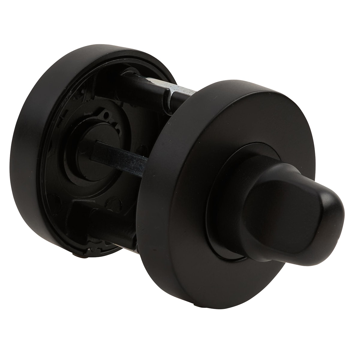 Bathroom Turn & Release - 52mm Diameter - Matt Black - view 2