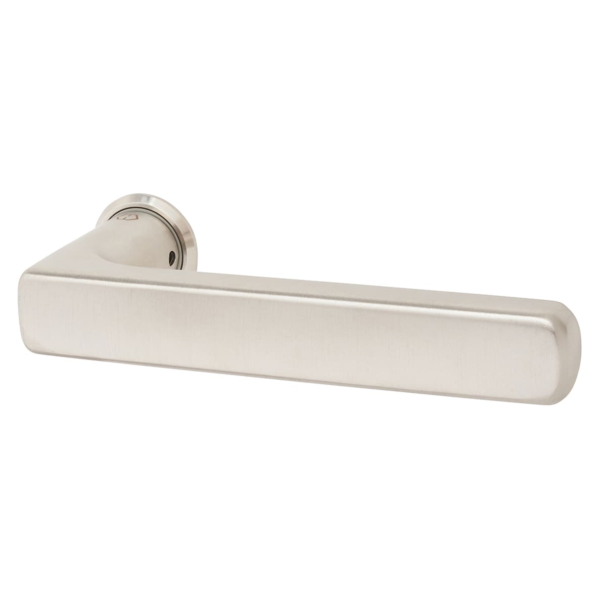 Satin Nickel Door Handles on Round Mini Rose - Dallas Range - view 3