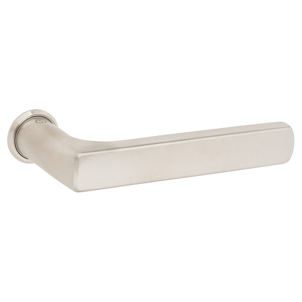 Satin Nickel Door Handles on Round Mini Rose - Dallas Range - view 4