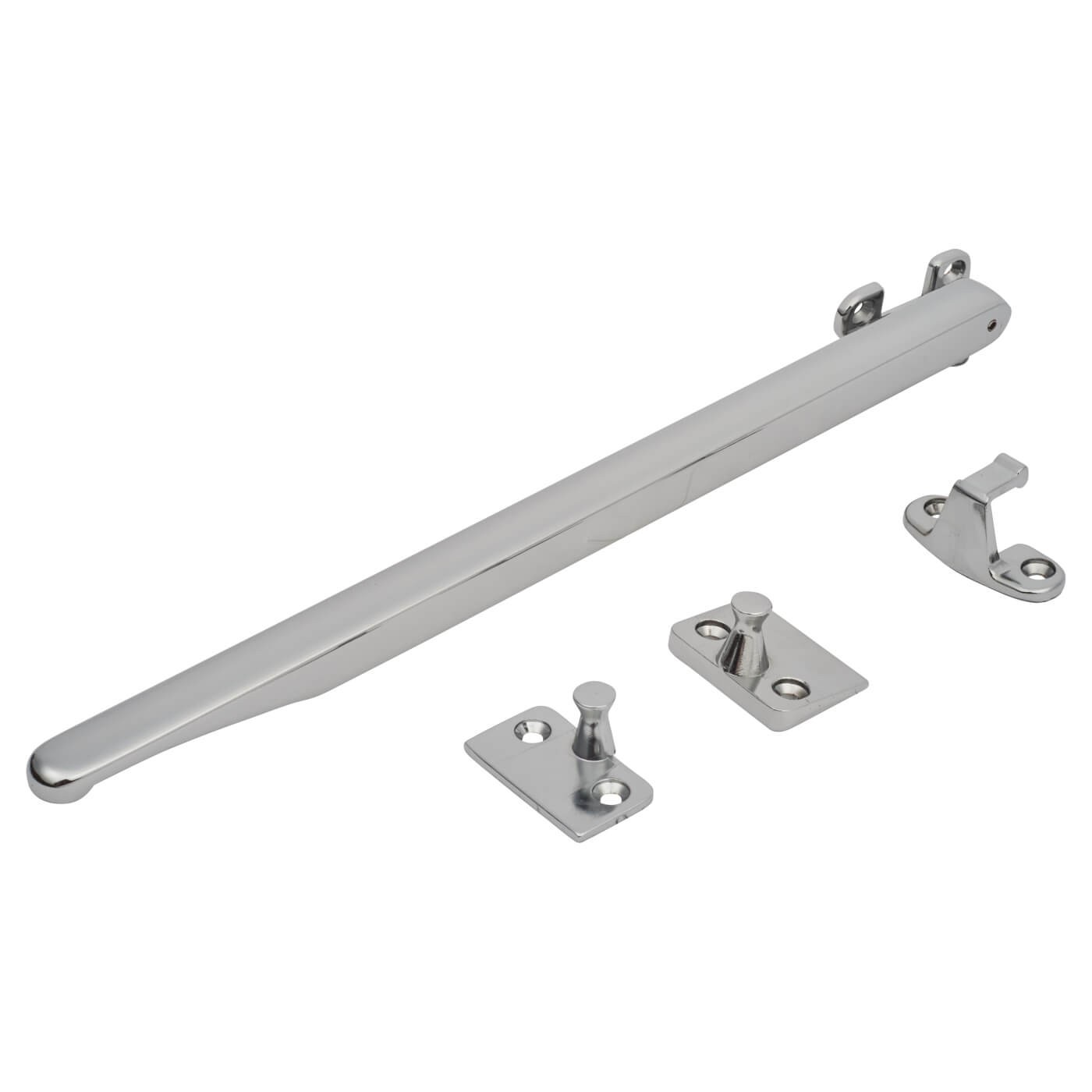 Craftsman Non Locking Bar Casement Window Stay - 11"/280mm Length - Polished Chrome - view 2
