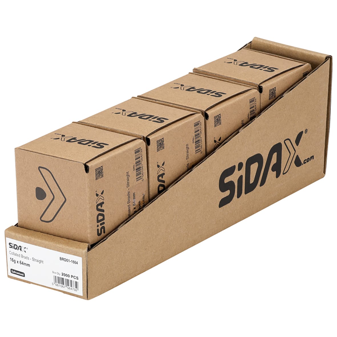 Second Fix Brad Nail - Straight - 16 Gauge x 64mm - Galvanised - Pack of 2000 - view 3
