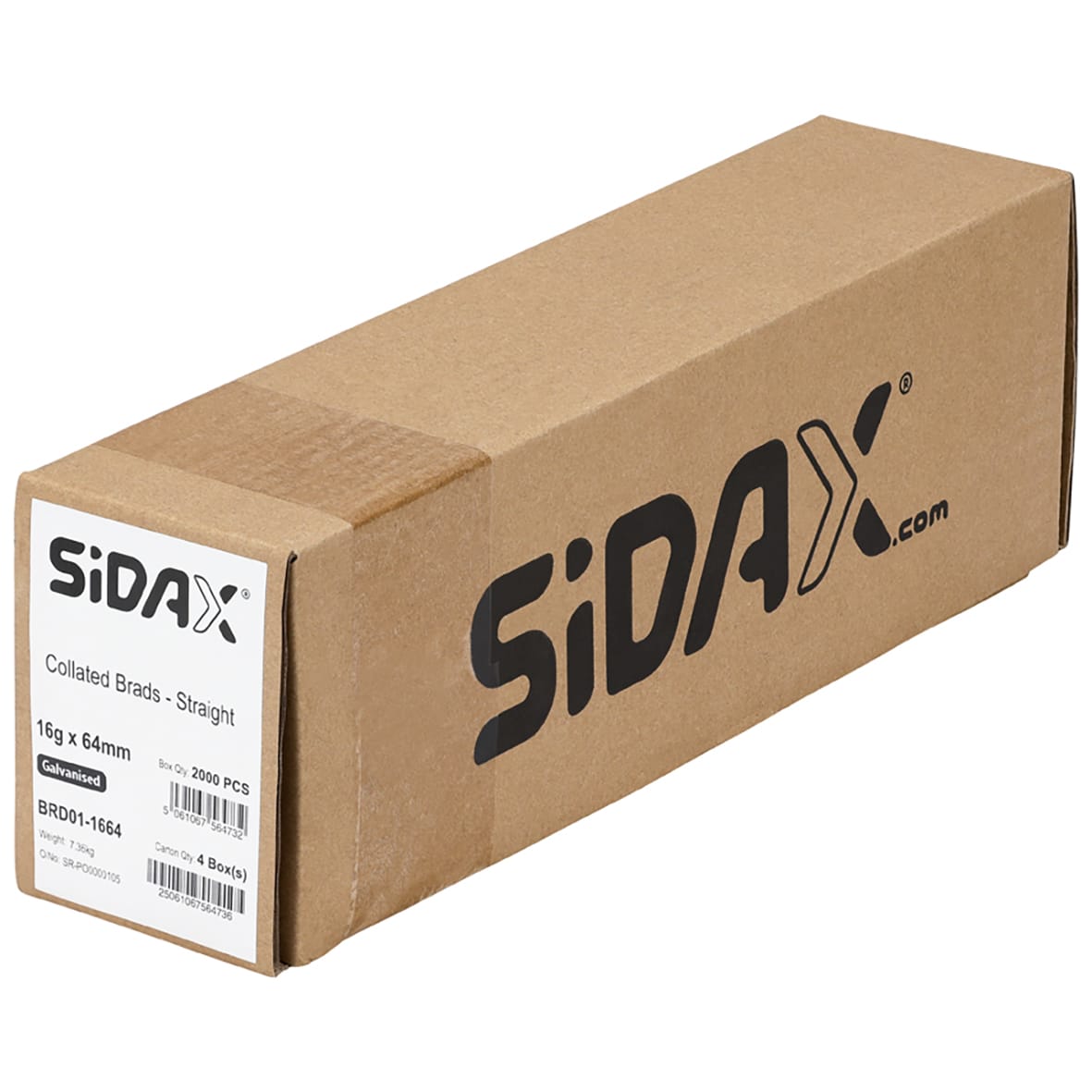 Second Fix Brad Nail - Straight - 16 Gauge x 64mm - Galvanised - Pack of 2000 - view 4