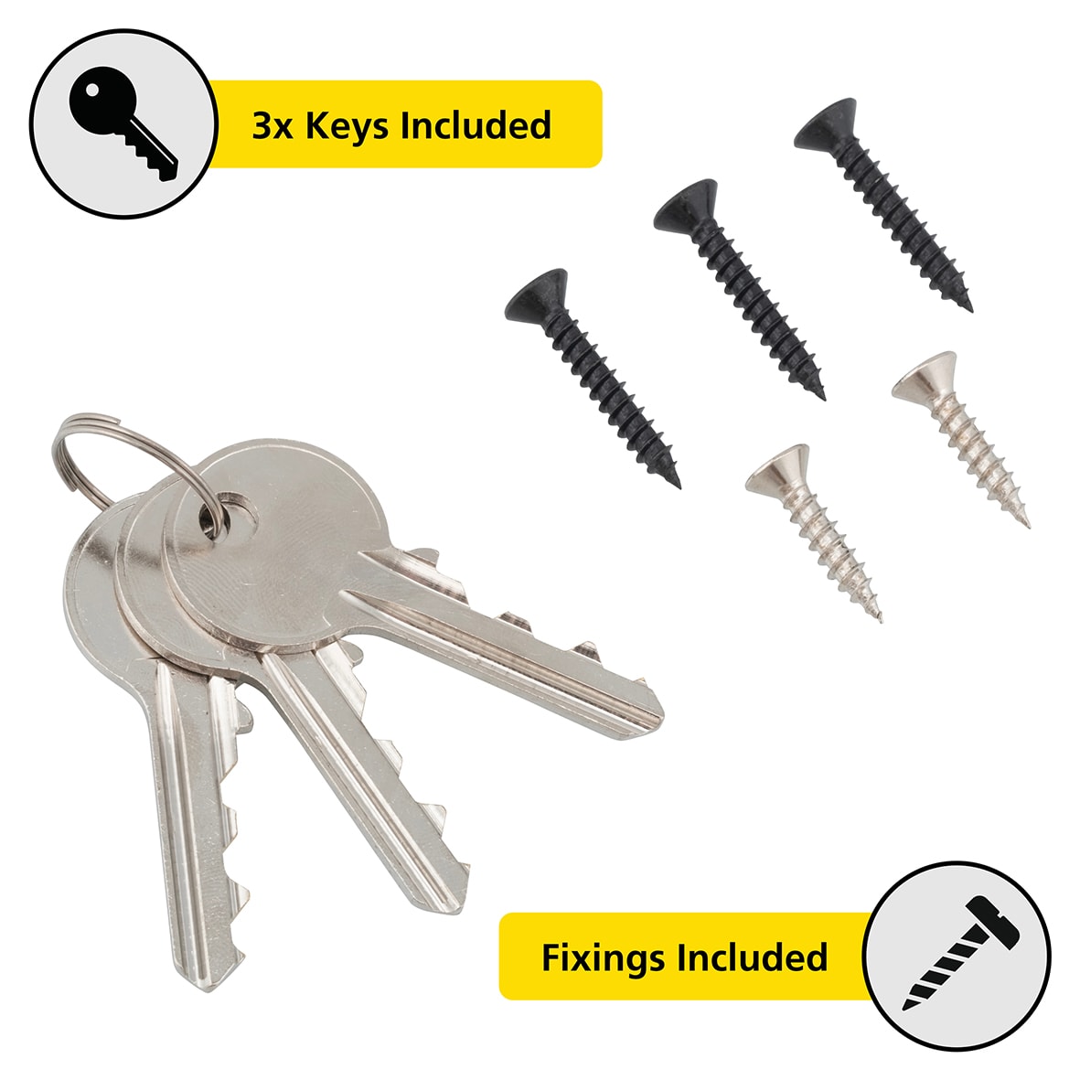 Deadlocking Nightlatch - 60mm Backset - Grey Case/Polished Brass Cylinder - Pack of 5 - view 4