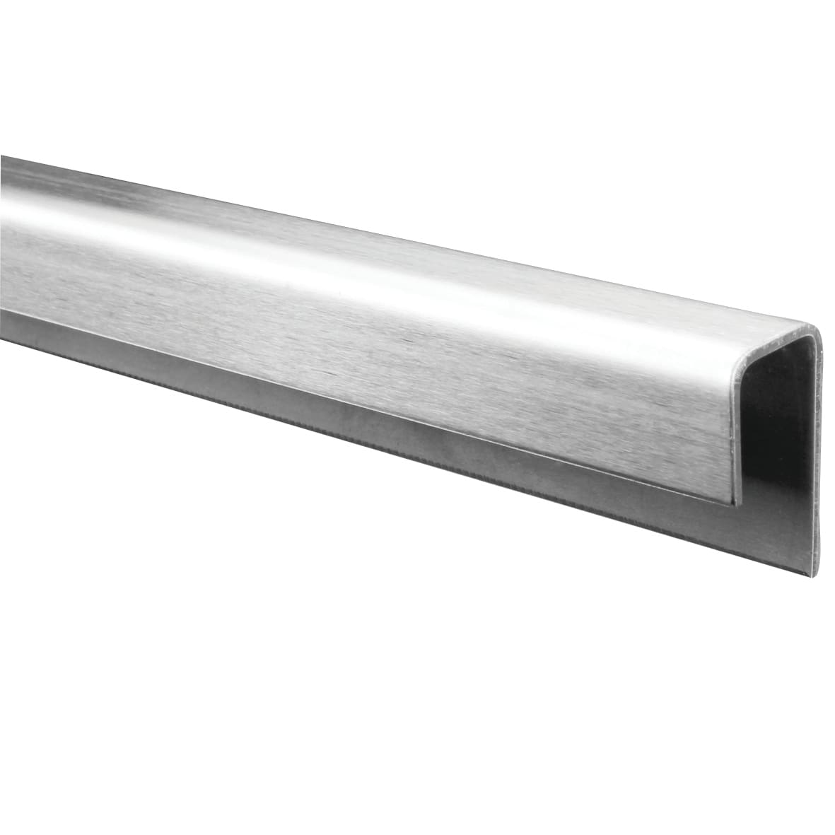 Toilet Cubicle Head Rail - 'U' Channel - 12-13mm Panels - 316 Stainless Steel - view 2