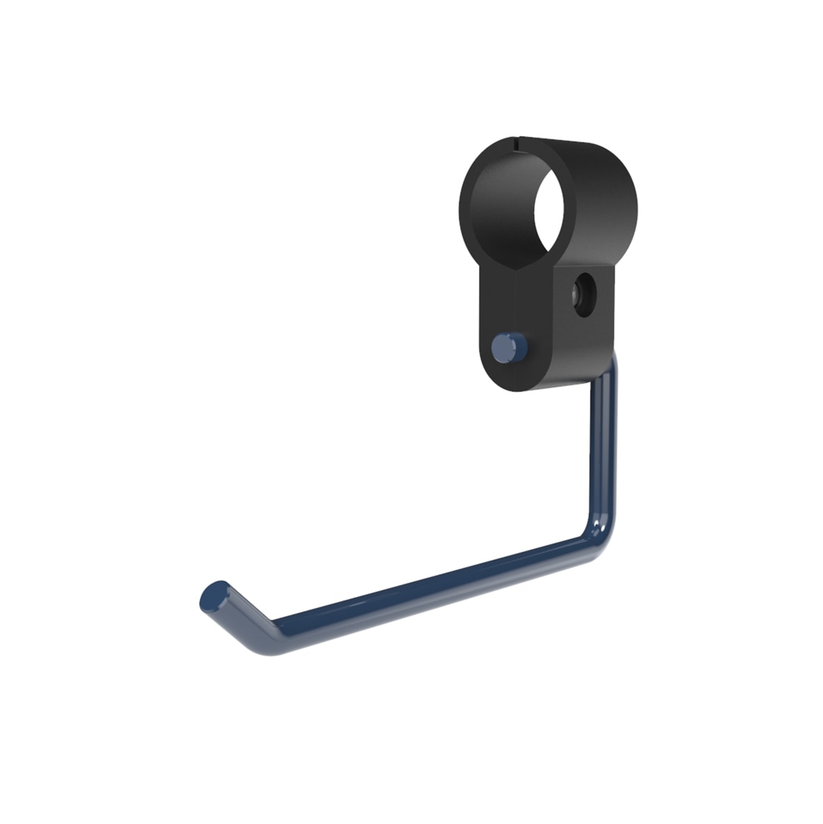 Support Rail Clip-On Toilet Roll Holder - 165 x 32 x 120mm - Blue Powder Coated - view 3