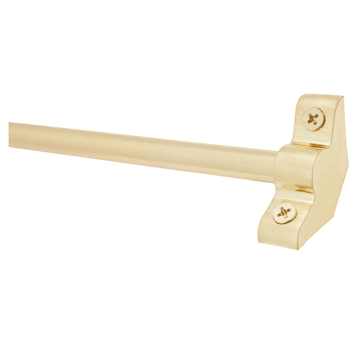 Stair Rod with Plain Finials - 900mm Length - Satin Brass - view 2
